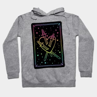 Three of Swords Tarot card Hoodie